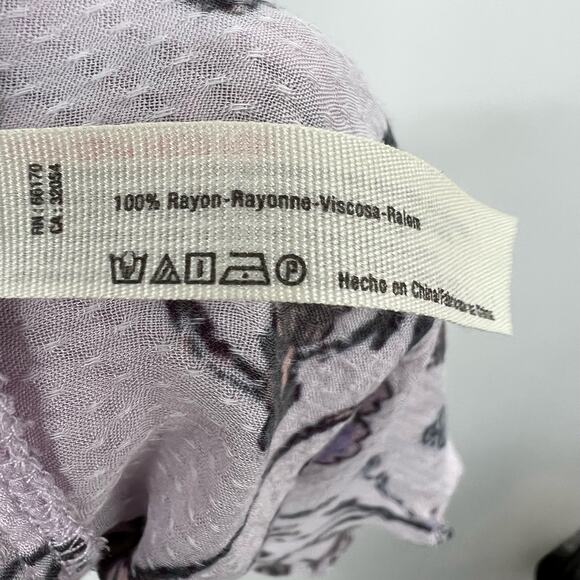 Free People Lavender Floral Mini Dress with Blue Waist Panel - Picture 8 of 9